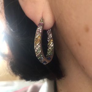 NWT Rainbow 🌈 hoop earrings